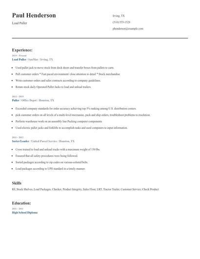 Load Puller Resume