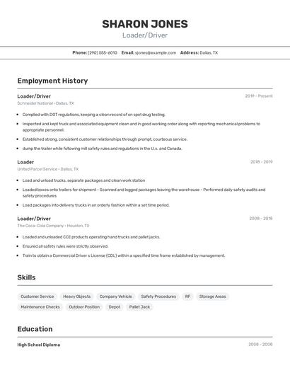 Resume example 2