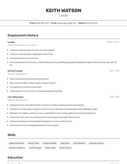 Resume example 2
