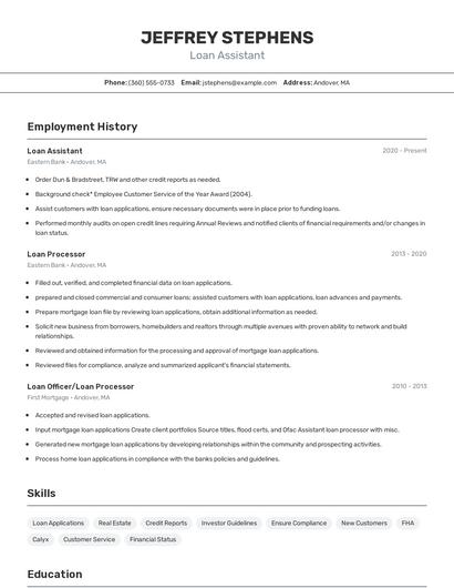 Resume example 2
