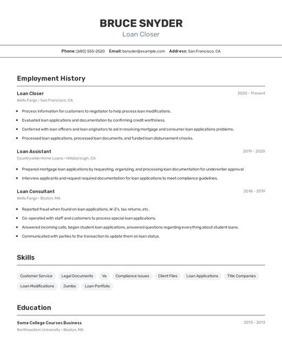 Resume example 2