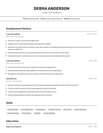 Resume example 2