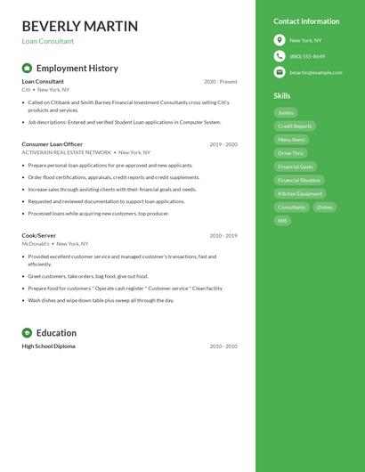 Resume example 5