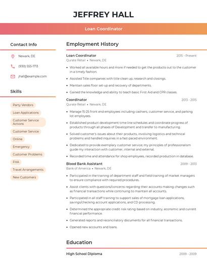 Resume example 3