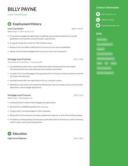 Resume example 5