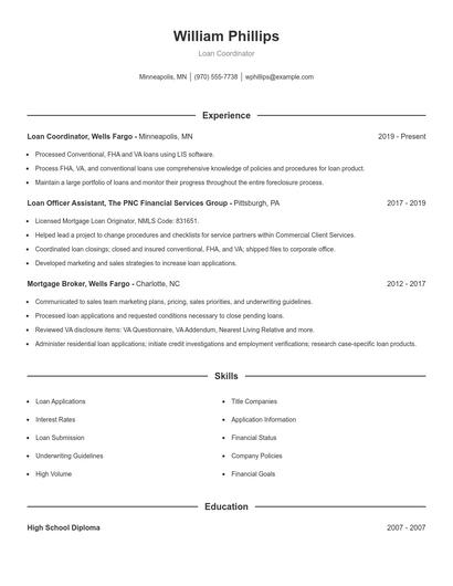 Resume example 1