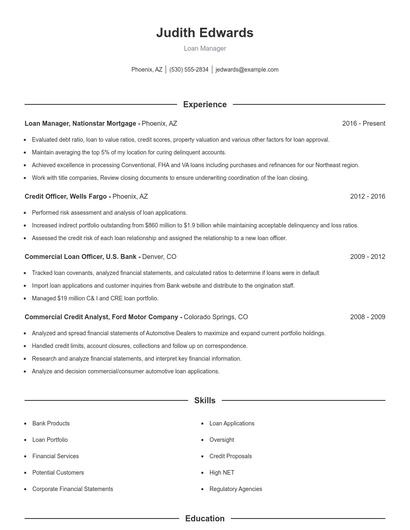 Resume example 1