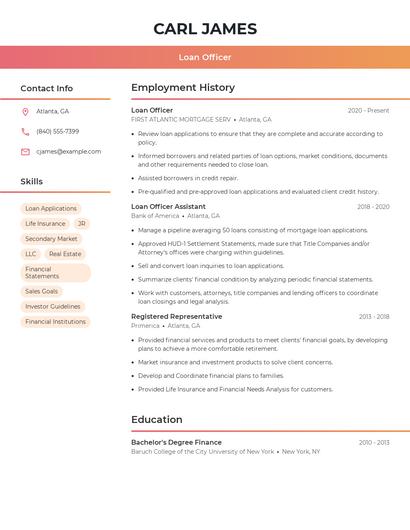 Resume example 3