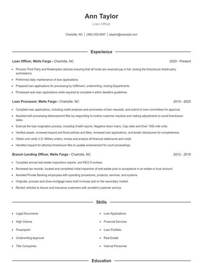 Resume example 1