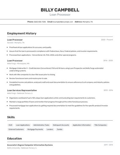 Resume example 2