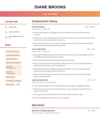 Resume example 3