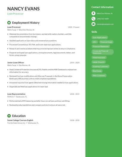 Resume example 5