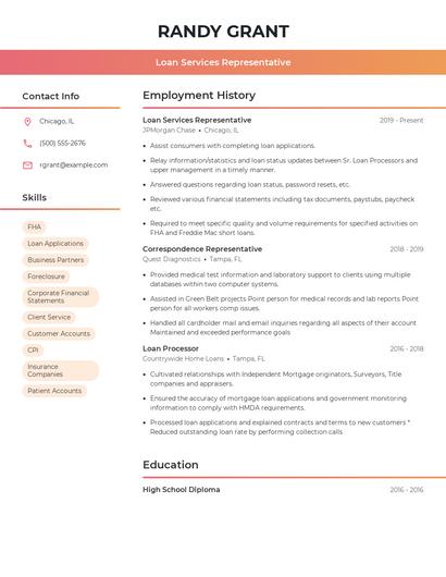 Resume example 3