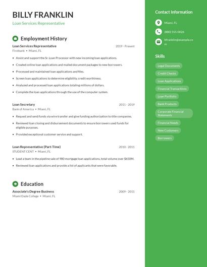 Resume example 5