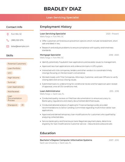 Resume example 3