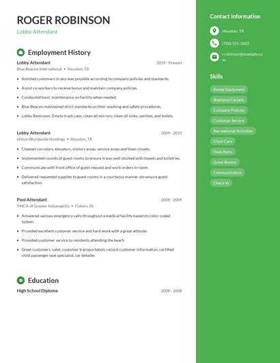 Resume example 5