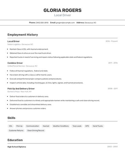 Resume example 2