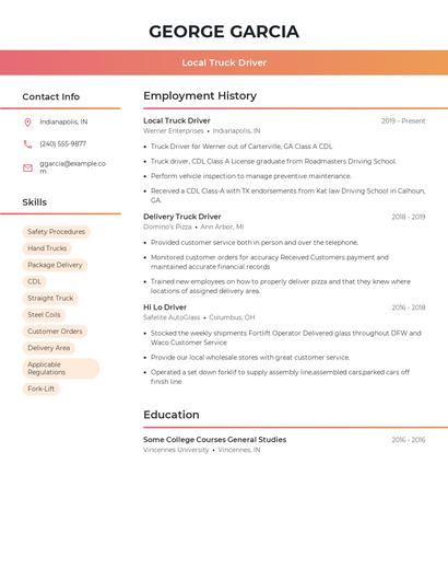 Resume example 3