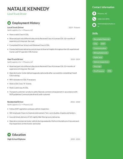 Resume example 4