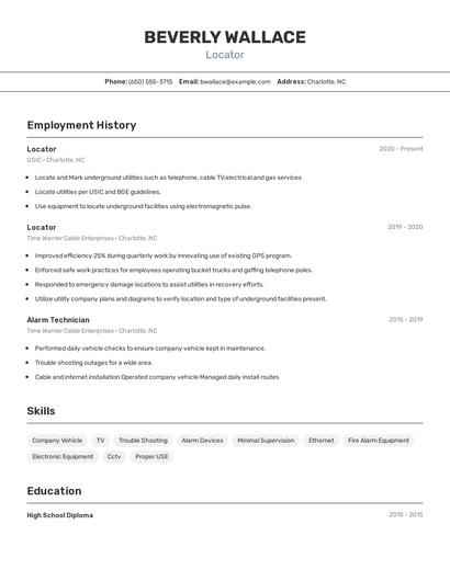 Resume example 2