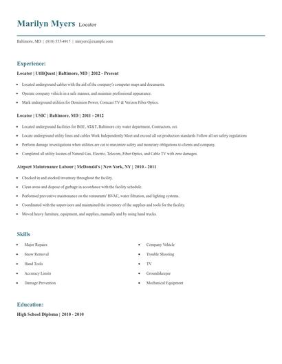 Locator Resume
