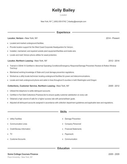 Locator Resume