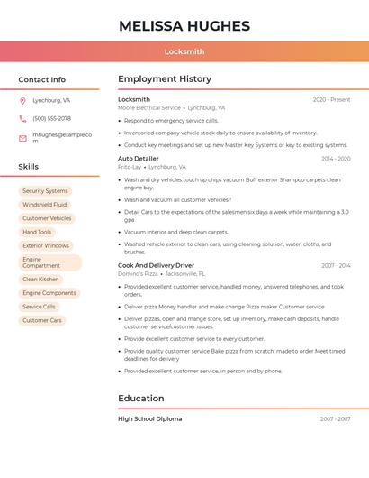Resume example 3