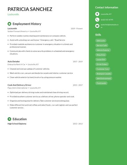 Resume example 4