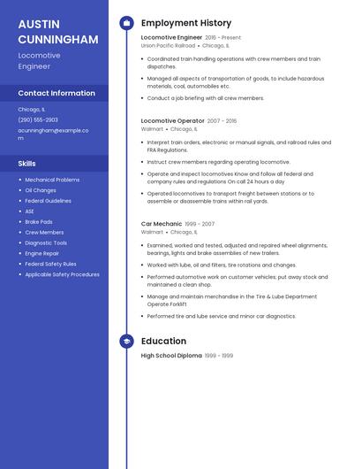 Locomotive Engineer Resume