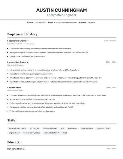 Resume example 2