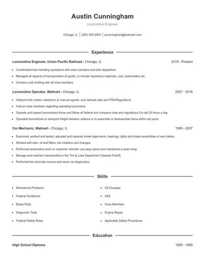 Resume example 1