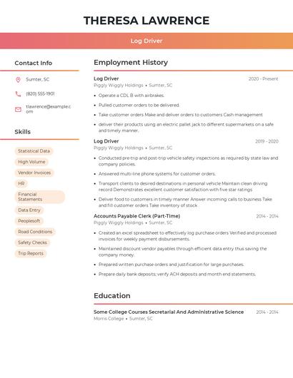 Log Driver Resume