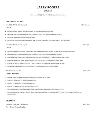 Logger Resume
