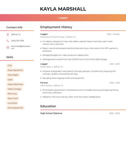Logger Resume