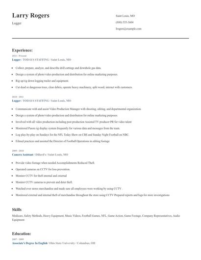 Logger Resume