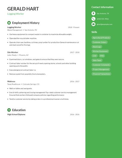 Logging Worker Resume