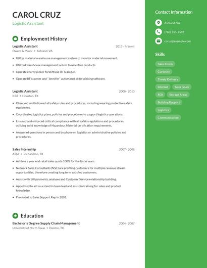 Resume example 4