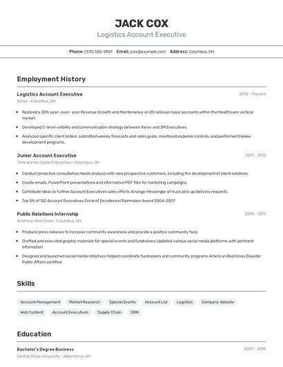 Resume example 2