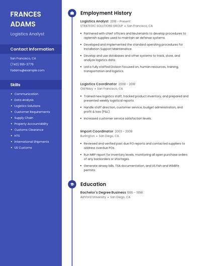 Resume example 5