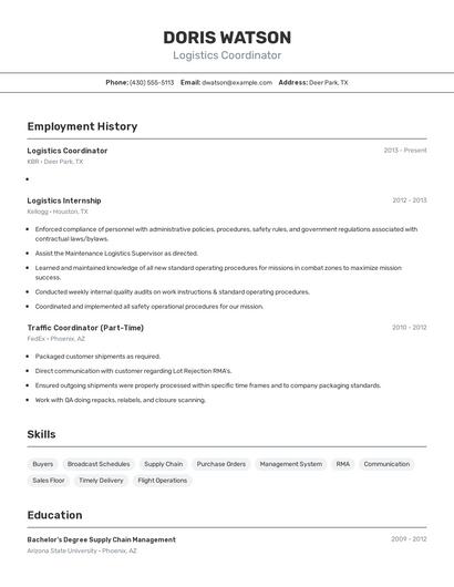 Resume example 2