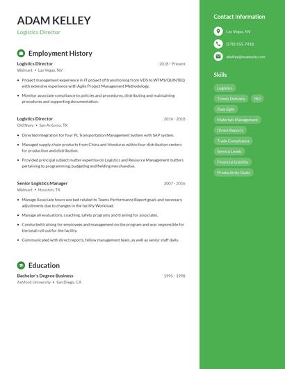 Resume example 5