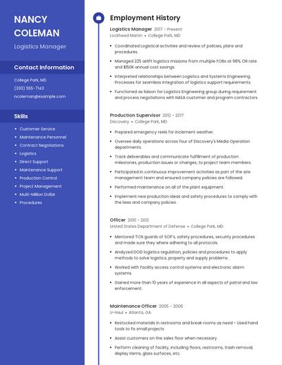 Resume example 4