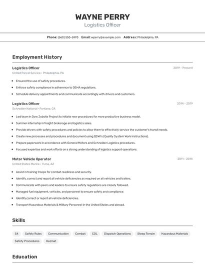Resume example 2