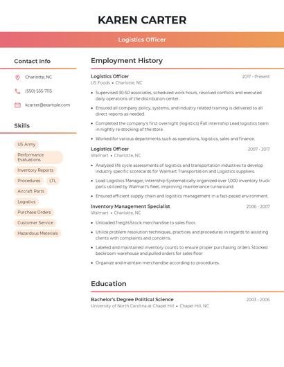 Resume example 3