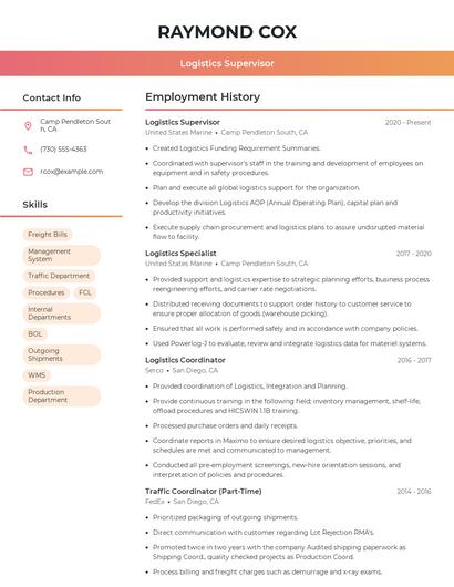 Resume example 3