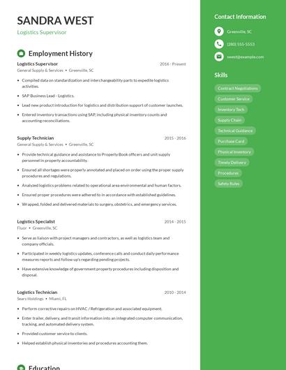 Resume example 4
