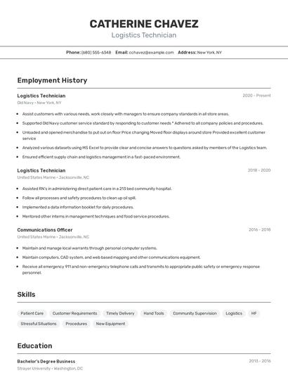 Resume example 2