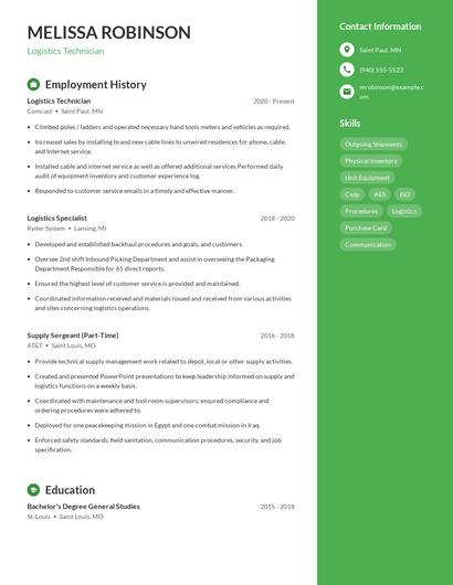 Resume example 4