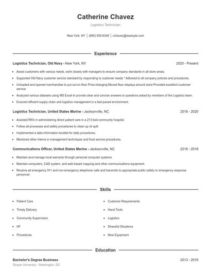 Resume example 1