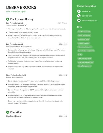 Resume example 5